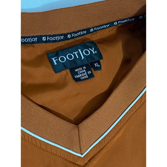 FootJoy Pullover Men’s Size XL Rust Color White Piping Lightweight Golf Layer - Picture 3 of 8